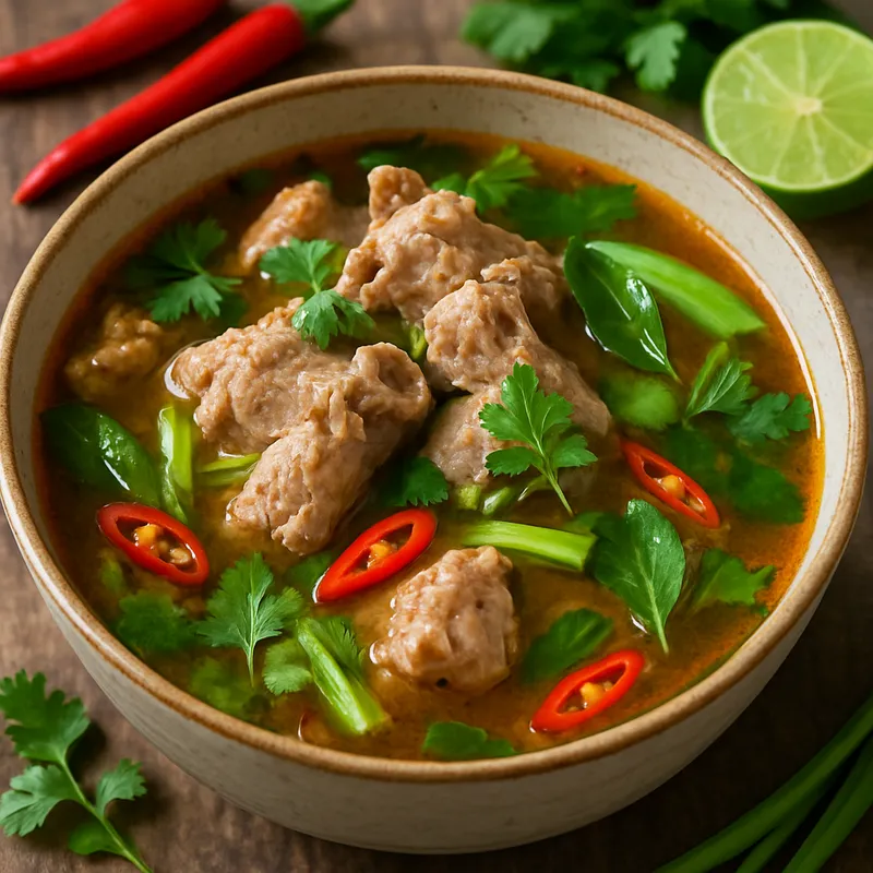 Tom Sap Isan (Pikante Suppe aus Nordostthailand)