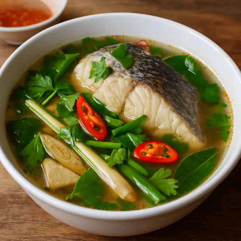 Tom Sap Pla (Würzige Isan-Fischsuppe)