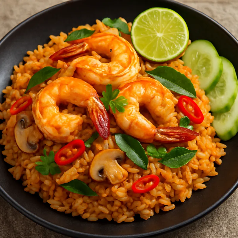 Tom Yum Gebratener Reis (Khao Pad Tom Yum)