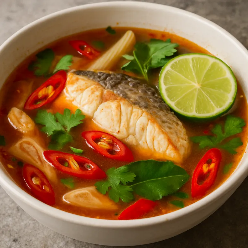 Tom Yum Pla (Scharf-saure Fischsuppe)
