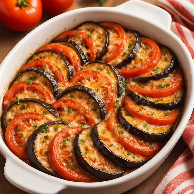 Tomaten-Auberginen-Gratin