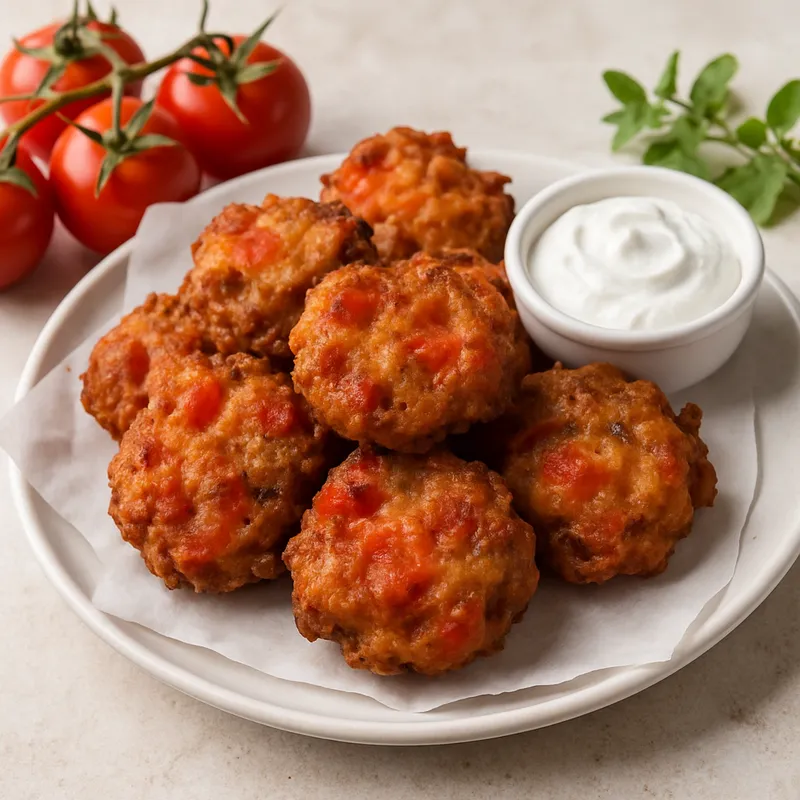 Tomatokeftedes (Tomatenfritter aus Santorin)