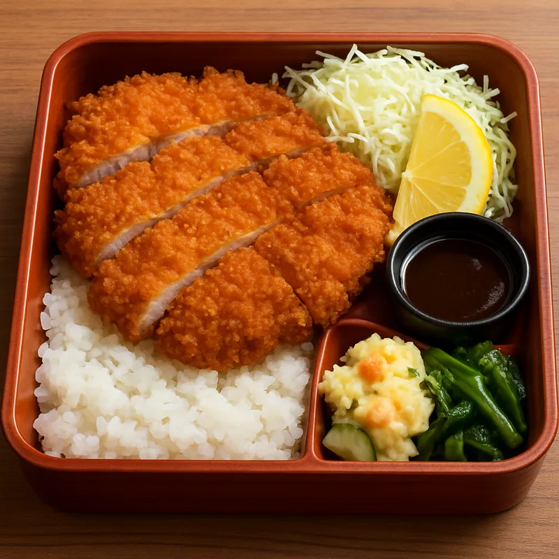 Tonkatsu Bento (Japanisches paniertes Schweineschnitzel im Bento)