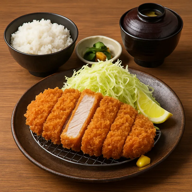 Tonkatsu Teishoku (Paniertes Schweineschnitzel-Set)