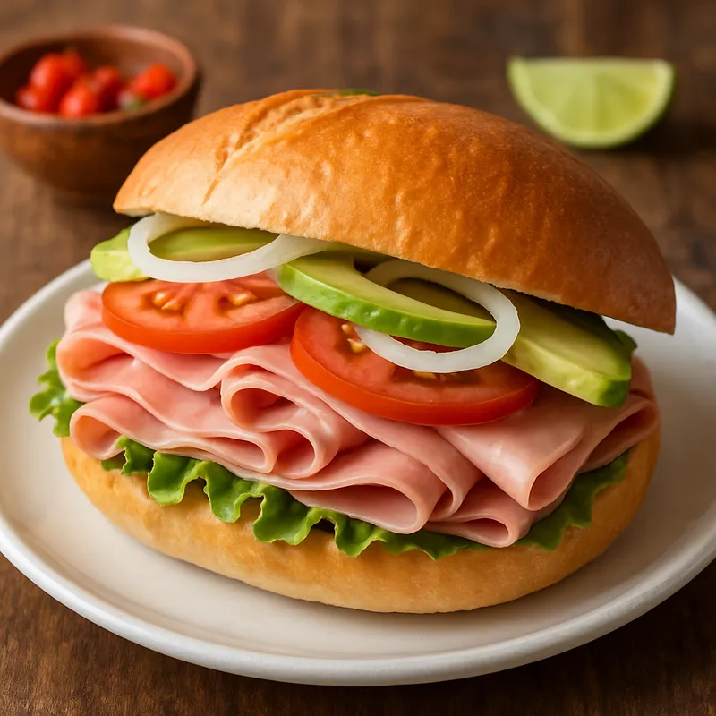 Torta De Jamon (Mexikanisches Schinkensandwich)