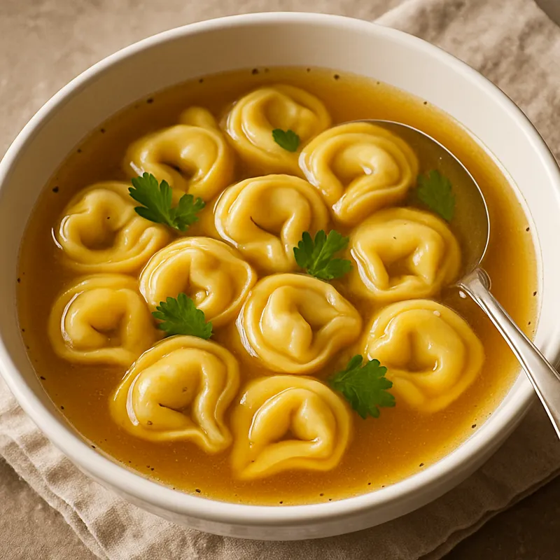 Tortellini en Brodo (Tortellini in Brühe)
