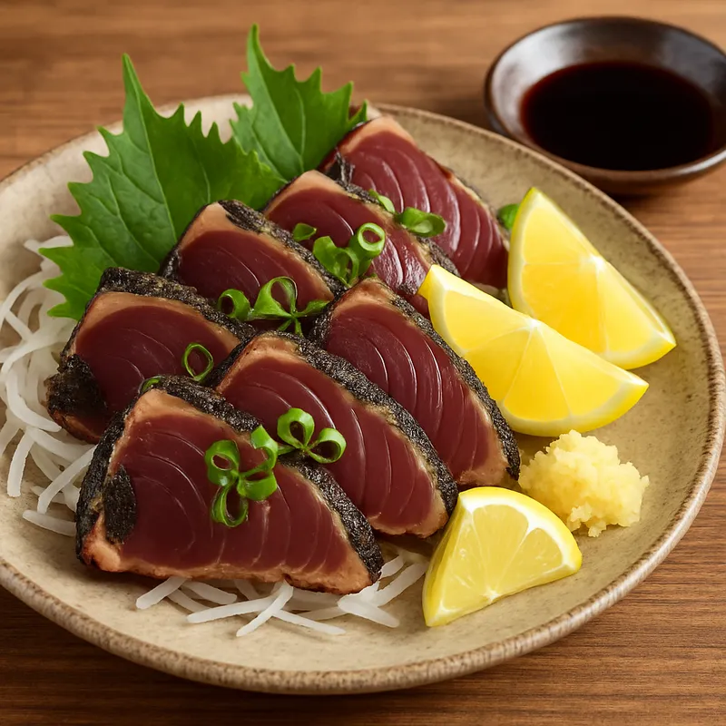 Tosa-Bonito-Tataki (Angeflammter Bonito aus Kochi)