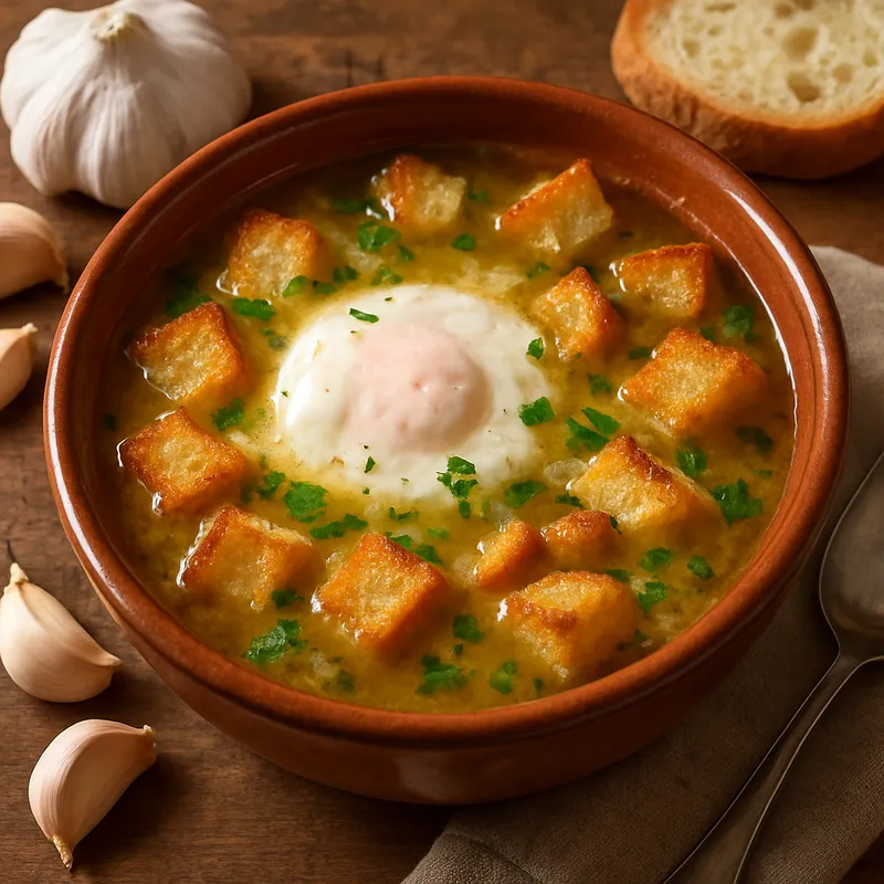 Tourin (Knoblauch-Ei-Suppe)