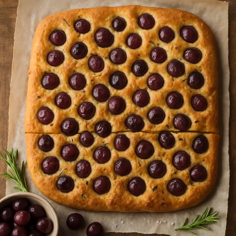 Trauben-Focaccia (Schiacciata con la Uva)