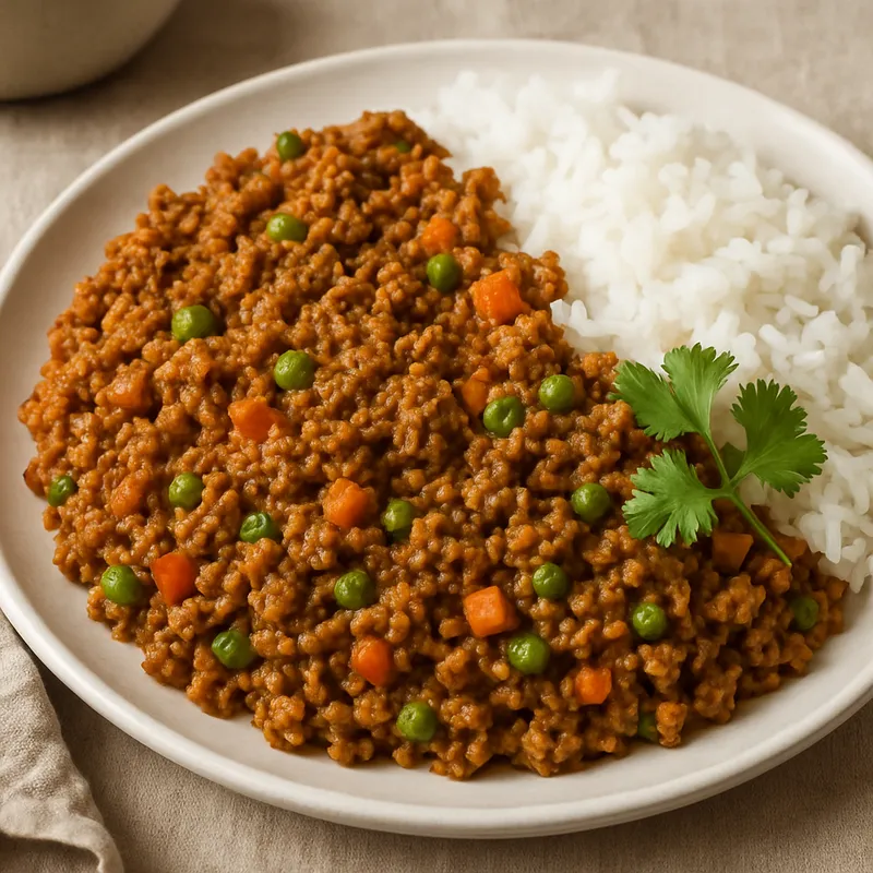 Trockenes Curry (Keema Curry)