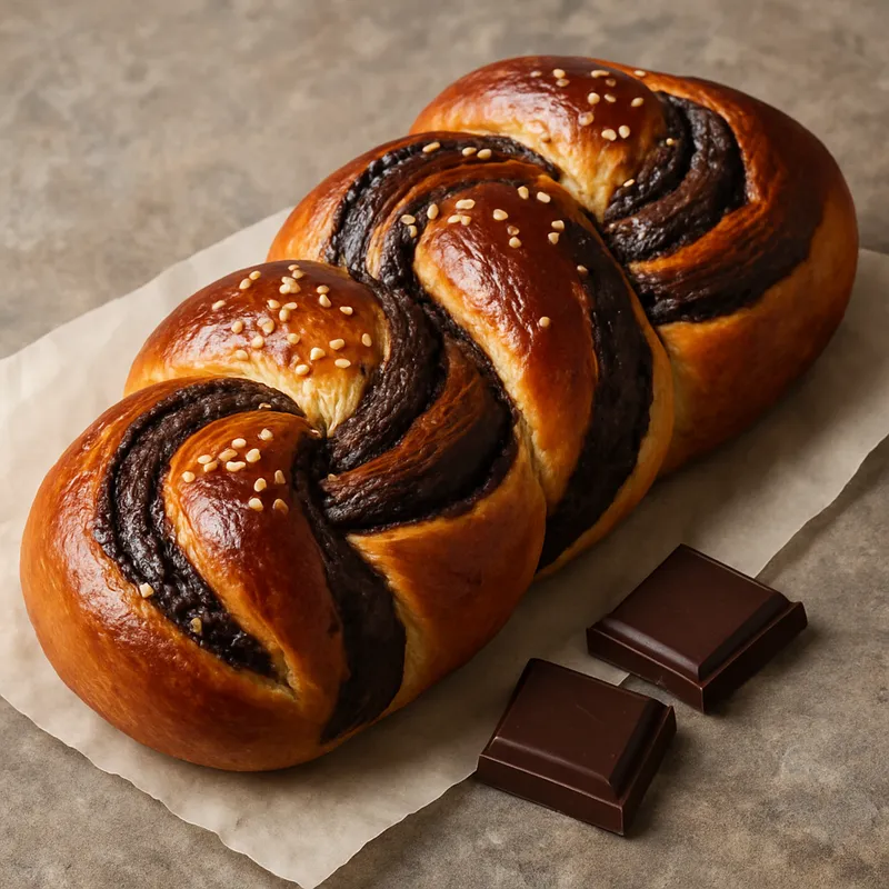 Tsoureki mit Schokolade