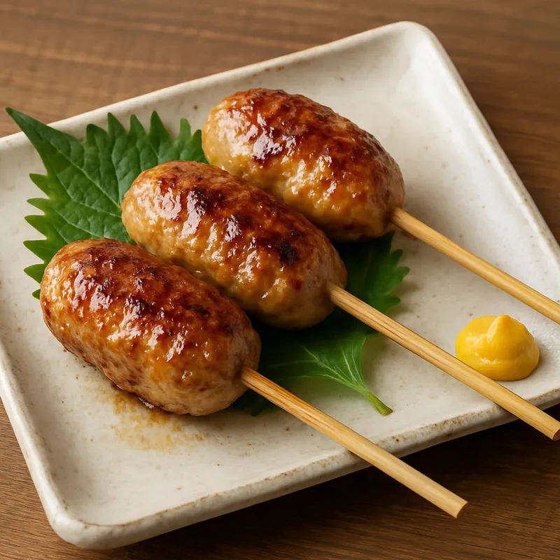 Tsukune (Japanische Hähnchen-Fleischbällchen-Spieße)