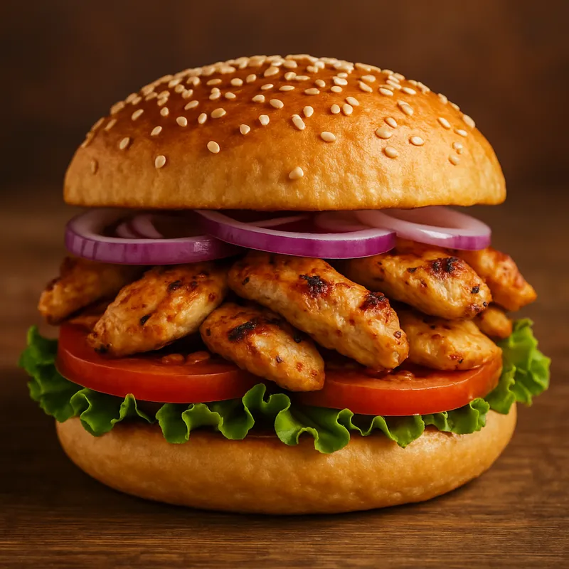 Türkisches Hähnchensandwich (Tavuklu Sandviç)