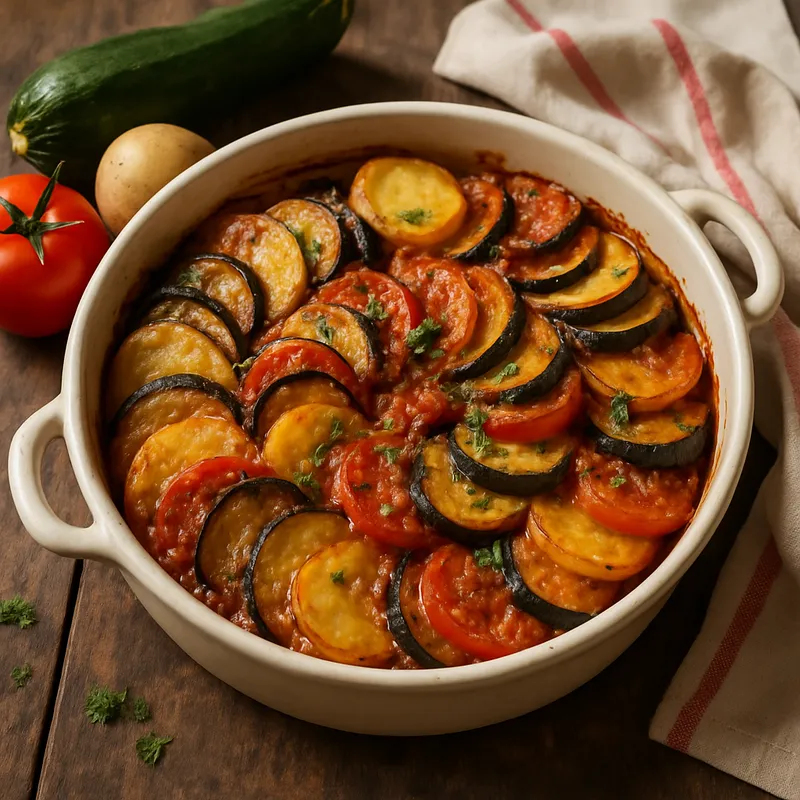 Tumbet Mallorquín (Traditioneller mallorquinischer Gemüseauflauf)