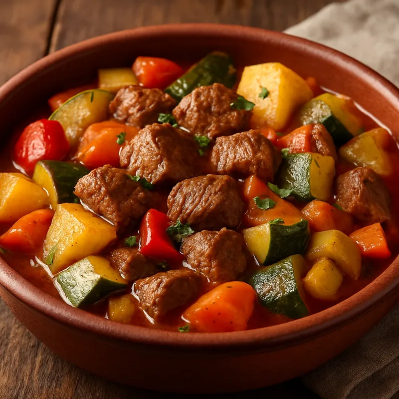 Turlu Güveç (Gemischter Gemüse-Fleisch-Topf)