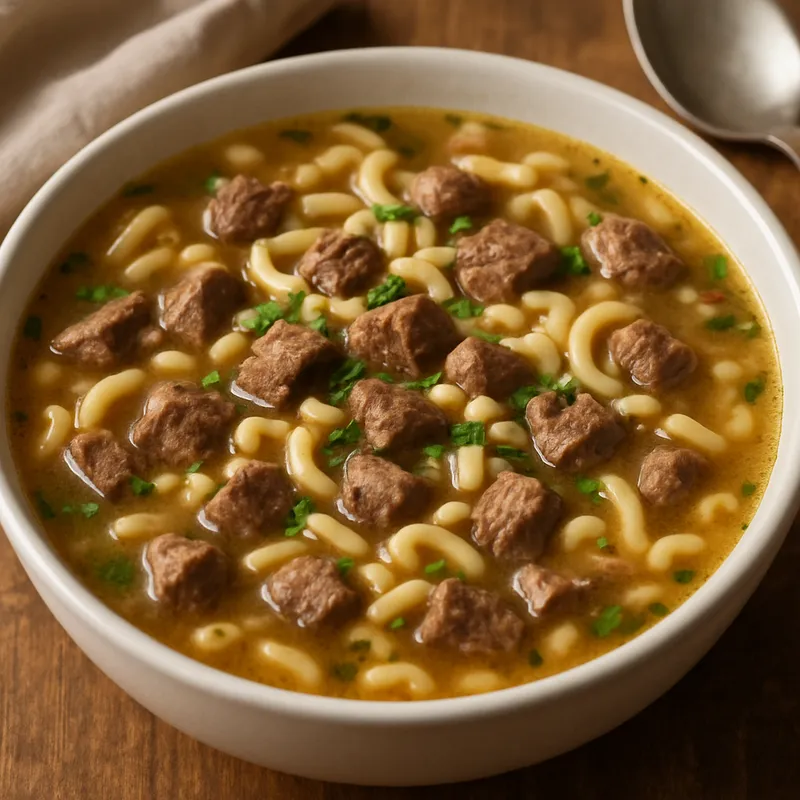 Tutmac-Suppe (Nudel-Fleischsuppe)