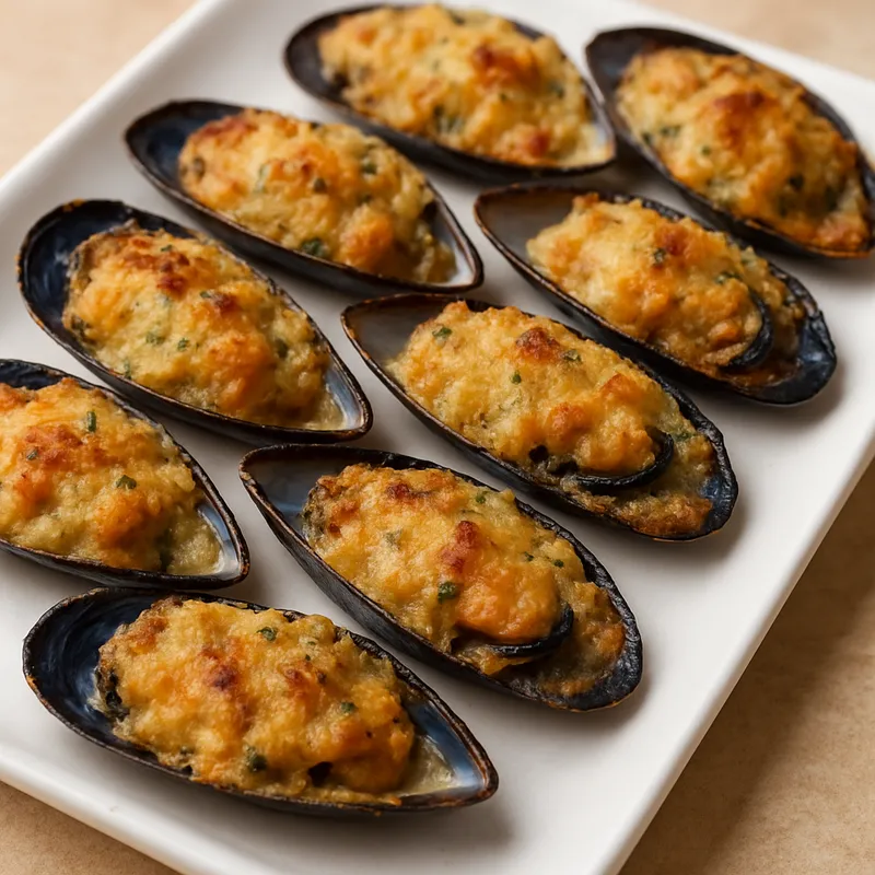 Überbackene Muscheln (Mejillones Gratinados)