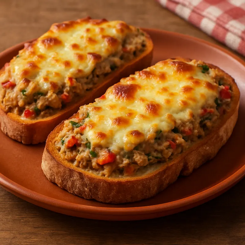 Überbackenes Thunfischbrot auf Portugiesische Art