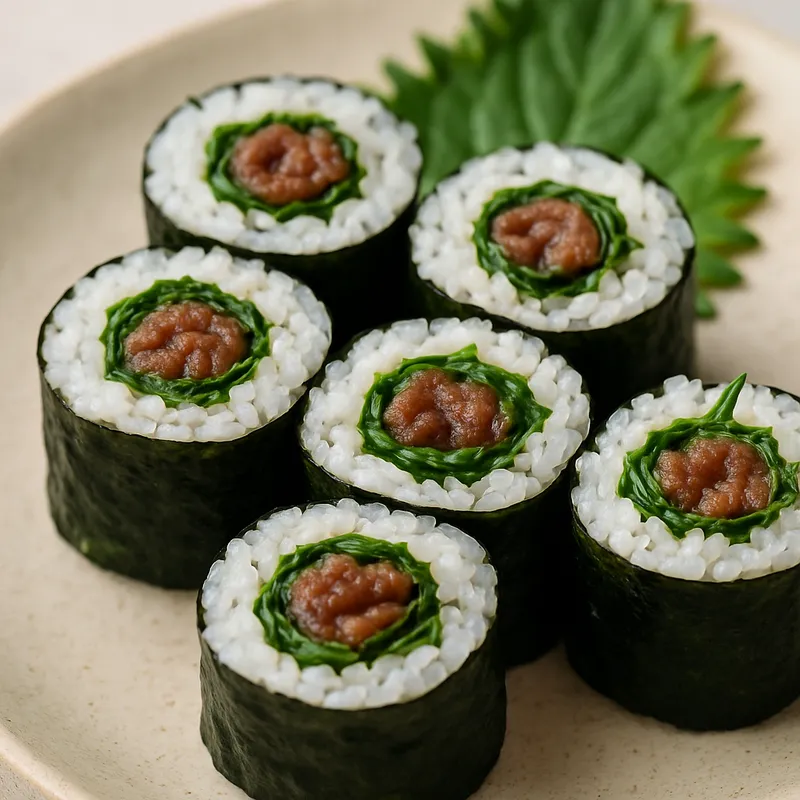Ume Shiso Maki (Pflaumen-Perilla-Rolle)