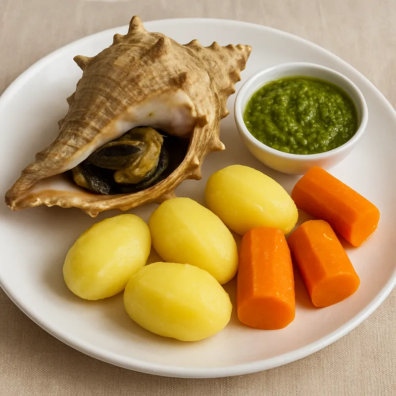Vieja Sancochada Canaria (Gekochte Königsschnecke nach Kanarischer Art)