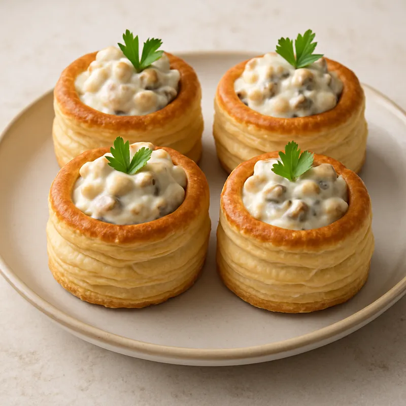 Vol-au-vent (Blätterteigpastetchen)
