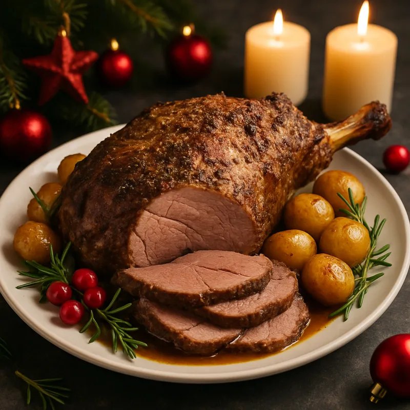 Weihnachtlicher Lammbraten