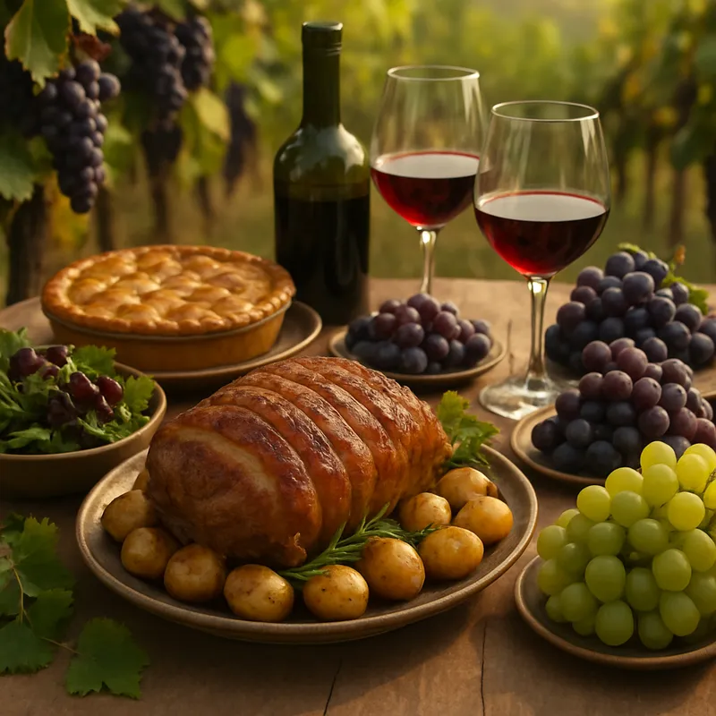 Weinernte-Festessen