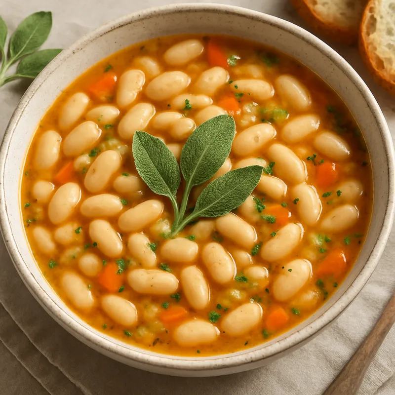 Weißbohnensuppe mit Salbei