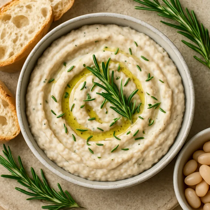 Weißer Bohnendip mit Rosmarin