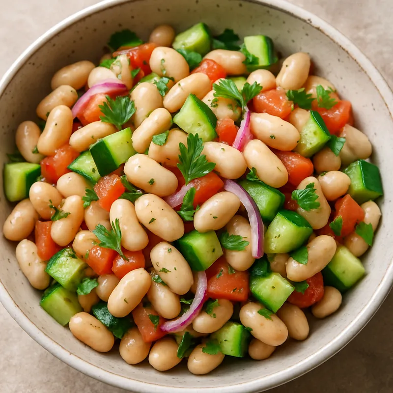 Weißer Bohnensalat