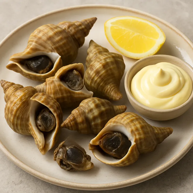 Wellhornschnecken mit Mayonnaise