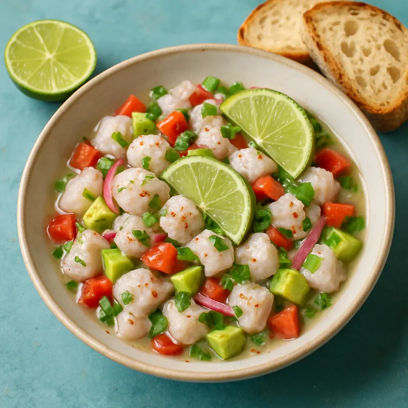 Wolfsbarsch-Ceviche auf Portugiesische Art