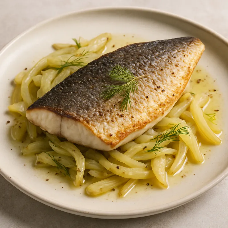 Wolfsbarschfilet mit Fenchel