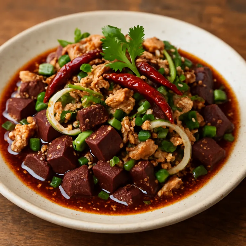 Yam Jin Gai (Isan Hühnerblut-Salat)