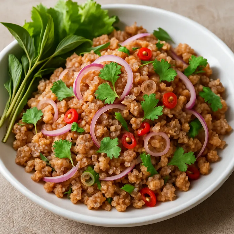 Yam Khao Tod (Knuspriger Reissalat)
