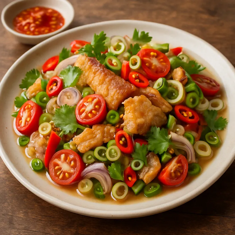 Yam Pla Khem (Gesalzener Fischsalat)