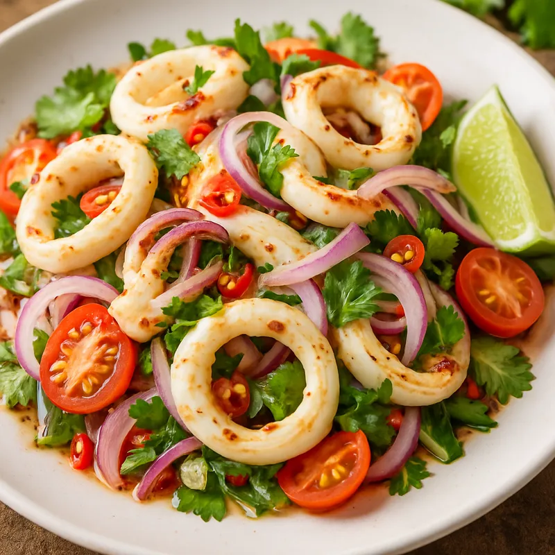 Yam Pla Muek Yang (Klassischer Gegrillter Tintenfischsalat)