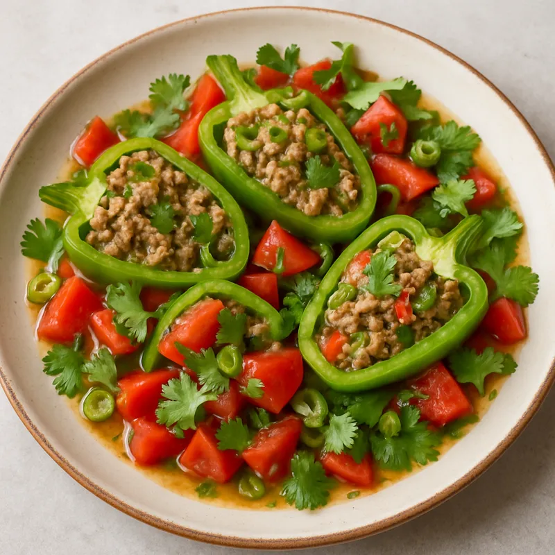 Yam Prik Yuak – Gefüllter Paprika-Salat