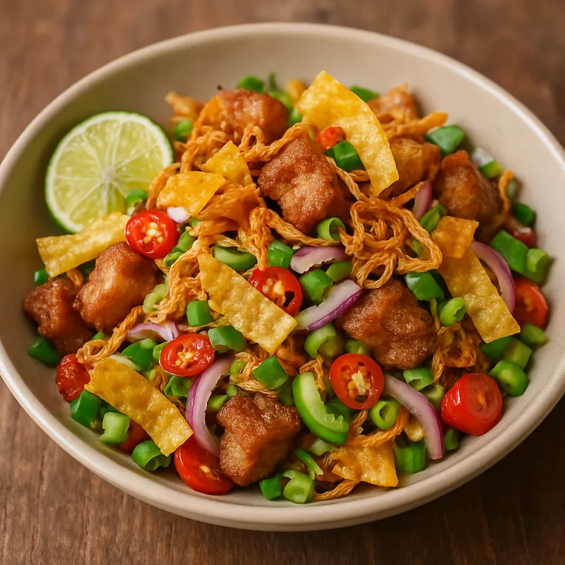 Yam Sam Krob (Salat der drei knusprigen Zutaten)