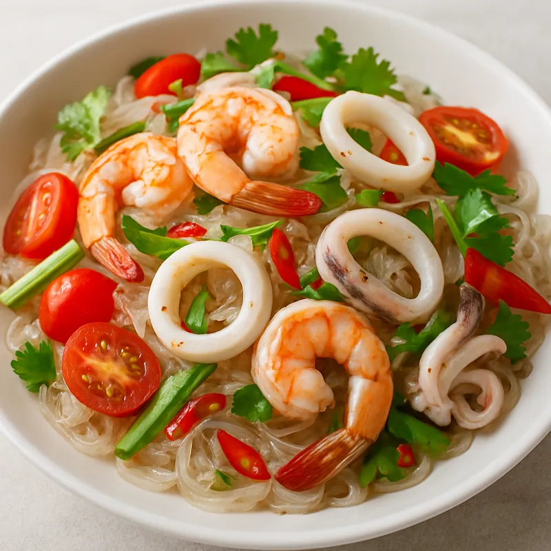 Yam Wun Sen Talay (Glasnudel-Meeresfrüchte-Salat)