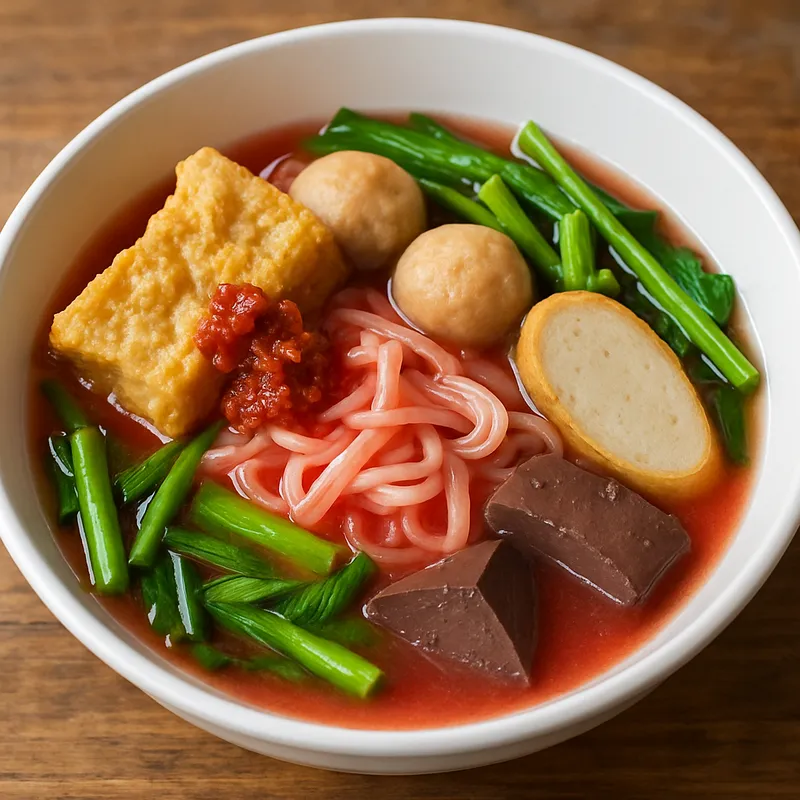 Yen Ta Fo – Klassische Rosa Nudelsuppe