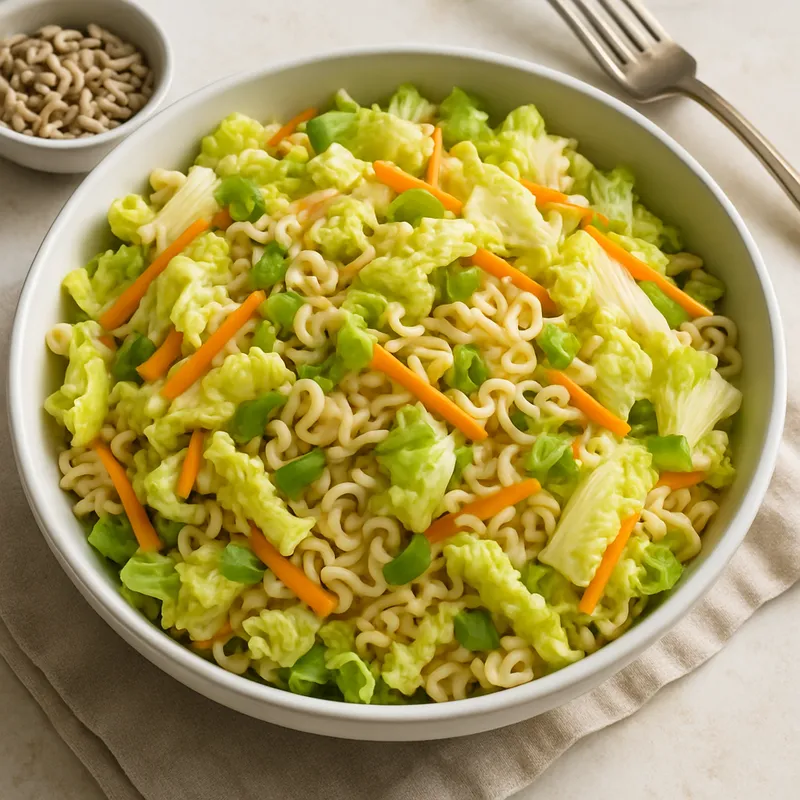 Yum-Yum-Salat mit Instantnudeln und Chinakohl