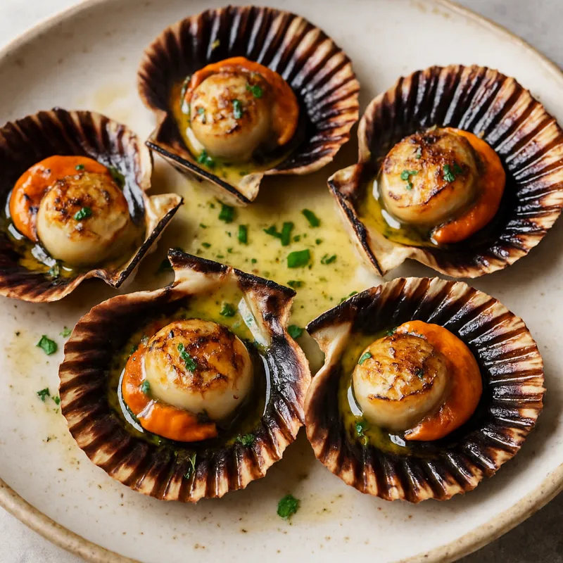 Zamburinas a la Plancha (Gegrillte Baby-Jakobsmuscheln)