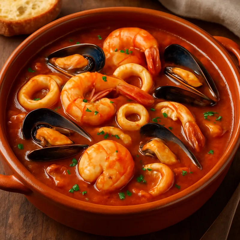 Zarzuela de Mariscos (Spanischer Meeresfrüchteeintopf)