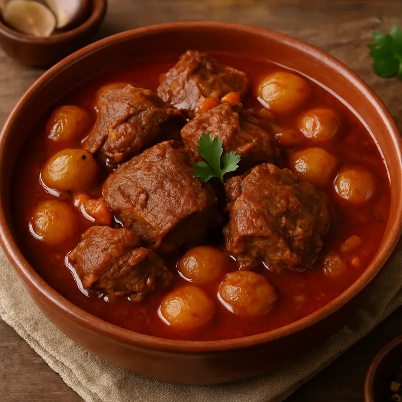 Ziegen-Stifado (Griechischer Ziegeneintopf)