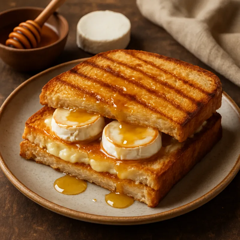 Ziegenkäse-Honig-Croque