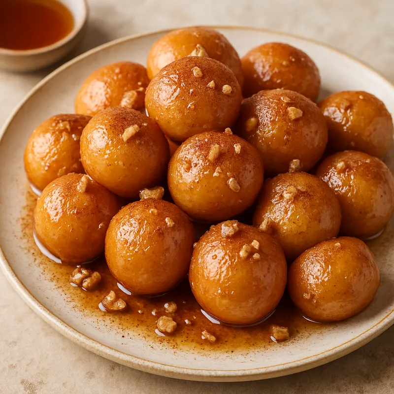 Zimtloukoumades (Griechische Honigkrapfen)