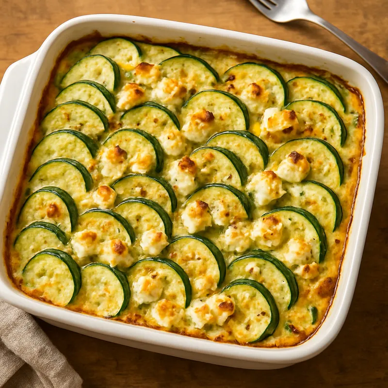Zucchini-Feta-Auflauf