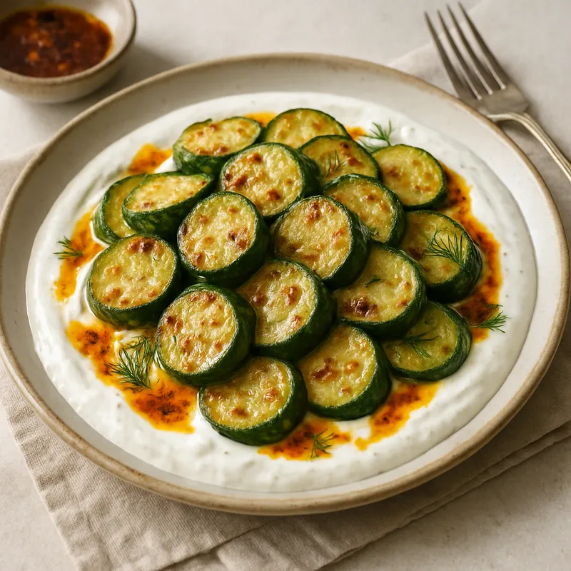 Zucchini-Joghurt-Gericht (Yogurtlu Kabak)