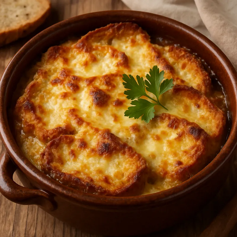 Zuppa Gallurese (Galluresische Brot-Käse-Suppe)